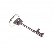 GX-122 Stainless Steel Key Chain Ring Beer Bottle Opener Silver