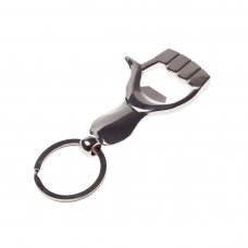 GX-022 Stainless Steel Palm Shape Key Chain Ring Bottle Opener Silver