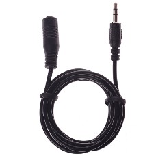 3.5mm Audio Extension Cable Male to Female Audio Connection Cable 1.5 Meters Black