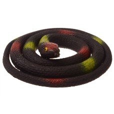 Realistic TPR Snake Toy Super Stretchy Trick Prop Children's Gift Toy Black Round Head Snake