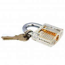 Transparent Professional Visible Padlock Lock for Locksmith Lock Training Trainer 50mm