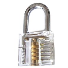 Transparent Professional Visible Padlock Lock for Locksmith Lock Training Trainer  30mm