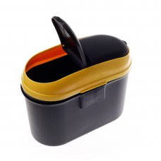 Auto Car Mini Cover Flip Trash Rubbish Can Garbage Dust Box Yellow