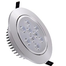 LED Light Ceiling Light Downlight High-gloss Silver White Light 9W