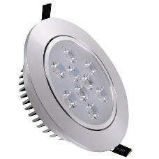 LED Light Ceiling Light Downlight High-gloss Silver Warm Light 9W