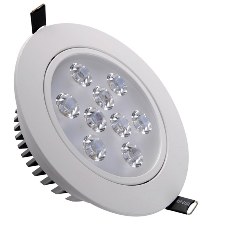 LED Light Ceiling Light Downlight Matte White Cool Light 9W