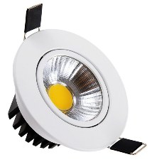 LED Light COB Ceiling Light Downlight Matte White Warm Light 3W