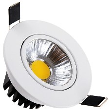 LED Light COB Ceiling Light Downlight Matte White Warm Light 5W