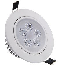 LED Light Ceiling Light Downlight Matte White Cool Light 5W