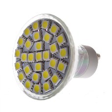 LED Spotlight Lighting Light Emitting Diode 5050 White (6000-6500K) GU10 Silver 5W