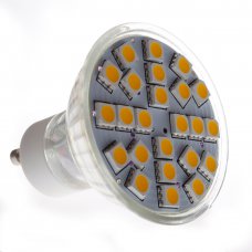 LED Spotlight Lighting Light Emitting Diode 5050 Warm White (3000-3500K) GU10 Silver 4W