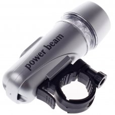 5 LED Bicycle Flashlight Torch Silver