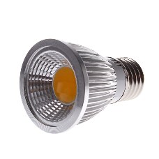 LED Spotlight Lighting Light Emitting Diode COB Warm White (3000-3500K) E27 Silver