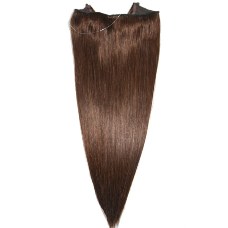 Flip in 100% Human Hair No Shedding Halo Extension Hair Silk Straight 16 inch #4