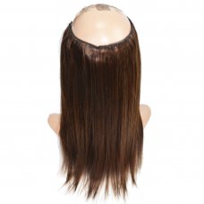 Flip in 100% Human Hair No Shedding Halo Extension Hair Silk Straight 20 inch #4