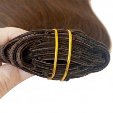 Human Hair Extension Hair Silk Straight Clips Applying 20 inch #4