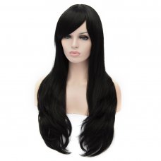 Cosplay Wig Black Euramerican Style Long Curly Hair Wig