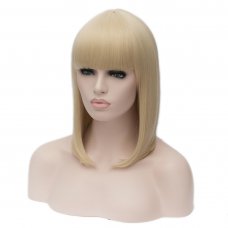 Cosplay Wig Pale Gold Euramerican Style Short Bobo Hair Wig