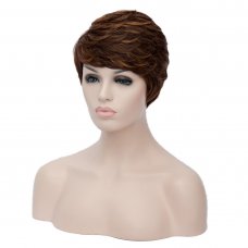 SW1683 European Style Hair Wig Dark Brown Highlight