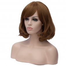 Cosplay COS Wig Short Fluffy Curly Hair Goldish Brown 30cm