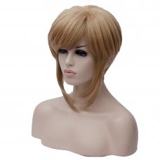 Fashion Chic Cosplay COS Wig Fluffy Short Hair Light Khaki 31cm