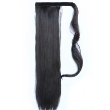 Wig Velcro Ponytail Long Straight Hair Wig Color Number 4A