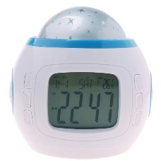 Creative Alarm Clock LED Display Starry Sky Spotlight Projection Calendar Alarm Clock