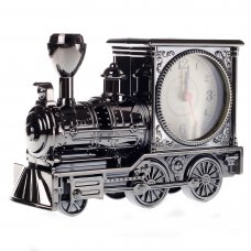 PF169C Fashion Retro Style Locomotive Pattern Alarm Clock Train' s Head Shape Black