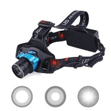 Headlamp Induction T6 120LM Waterproof ABS Plastic for Camping, Fishing