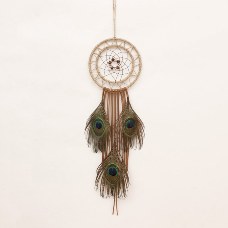 Traditional Dream Catcher Feathers Wooden Beads Wall Hanging Craft Gift MS6031