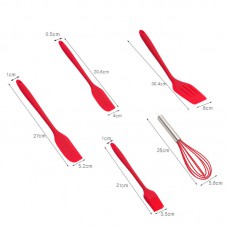 Premium Silicone Kitchen Utensils Set (5 Piece) in Hygienic Solid Coating