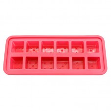 12 Grid Ice Cube with Lid Cover Square Pattern Food Silicon Bake Mould DIY Cake Tool Purple