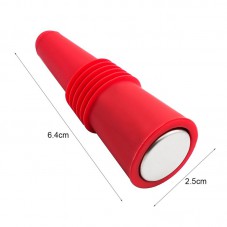 Bottle Stopper with Grip Top for Wine Beverage Soda Beer Silicone Cork Red