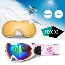 Men Women Outdoor Double Layers Anti-Fog Windproof Skiing Goggles