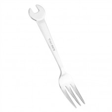 Stainless Steel Coffee Dessert Fork With Wrench Shape Handle Home Tableware