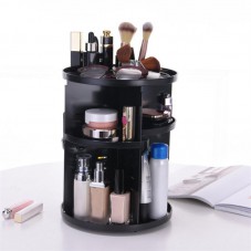 Layered Design 360 Degree Rotatable Multifunction Plastic Cosmetic Storage Rack