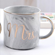 Ceramic Water Mug Letter Printed Coffee Cup for Home Office Best Gift