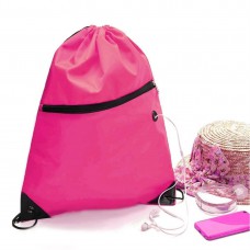 Universal Drawstring Bag Schoolbag Backpack PE Gym Sports Swim Bag With Zipper