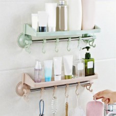 Powerful Vacuum Strong Suction Cup Kitchen Bathroom Towel Rack Plastic Shelf