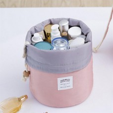 Waterproof Multifunction Barrel Shape Travel Cosmetic Bag with Drawstring