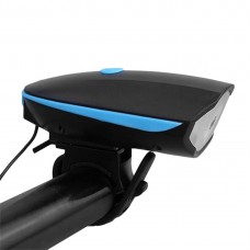 USB Charge Bycicle LED Light Electric Horn Headlight Handlebar Flashlight