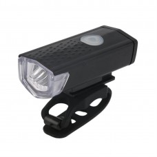 USB Rechargeable Bike Head / Front White Light Lamp Black Bicycle Cycling