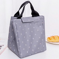 Fashion Leaves Pattern Lunch Bag Warm Keeping Travel Picnic Food Cooler Bag