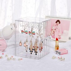 Transparent Women Jewelry Display Shelf Practical Desktop Earrings Holder Rack