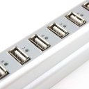 Socket Shaped 10 Port USB 2.0 Hub + Power Source for PC Laptop