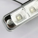 2X Car 5 LED DRL Driving Daytime Running Day LED Light Head Lamp Super White