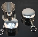 Stainless steel portable mini triple telescopic cup large