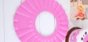 Infant waterproof shampoo cap / bath cap / Barber cap pink