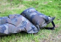 Camouflage can be spliced ​​with a pillow inflatable automatic single person inflatable pad