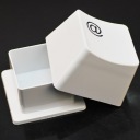 Modeling creative button desktop storage box / sorting box - white